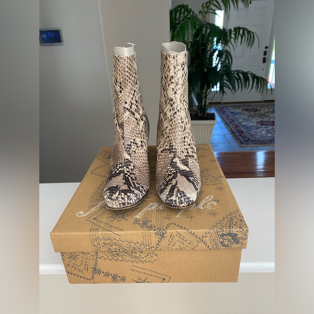 Free People Cecile Python Ankle Boot - Size 7